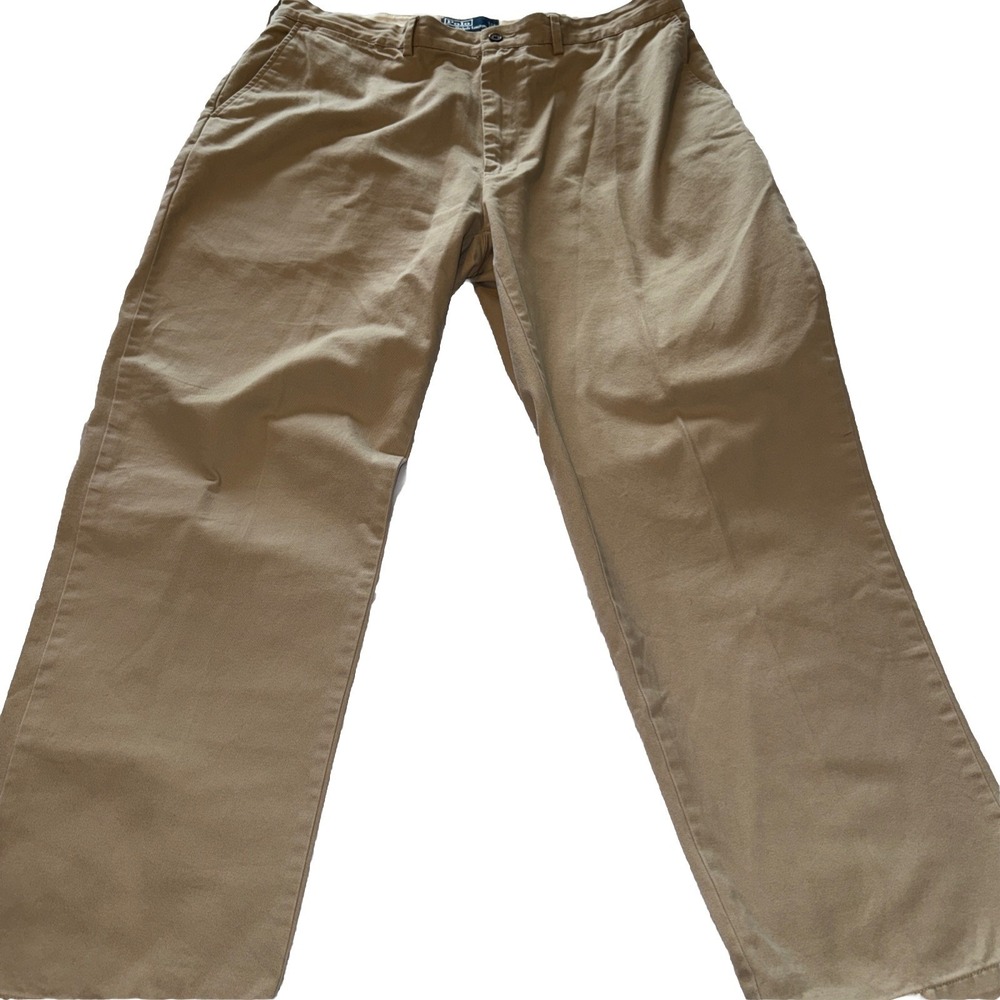 Polo Ralph Lauren Men's Prospect Pant Chinos 38x30 Khaki Flat Front 100% Cotton